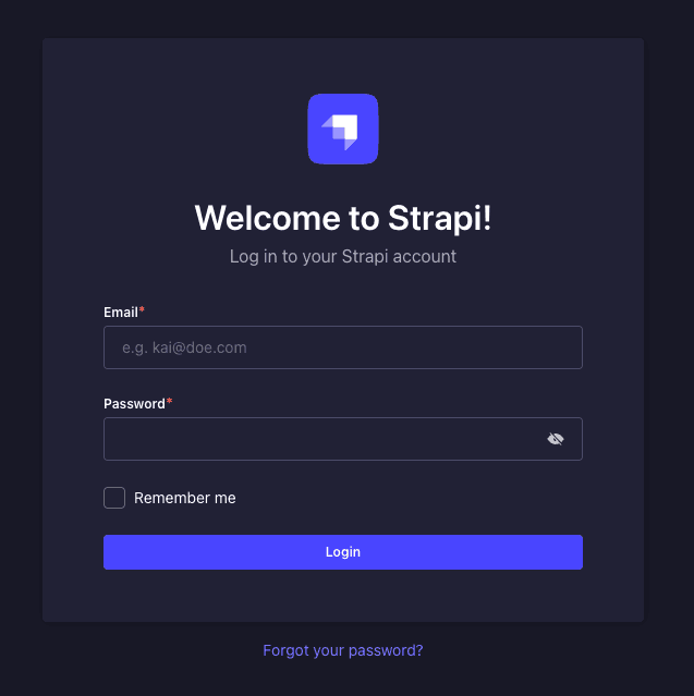 Strapi Login